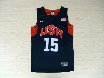 Nike Team USA Basketball 2012 London Olympics Carmelo Anthony 15 Blue Jersey